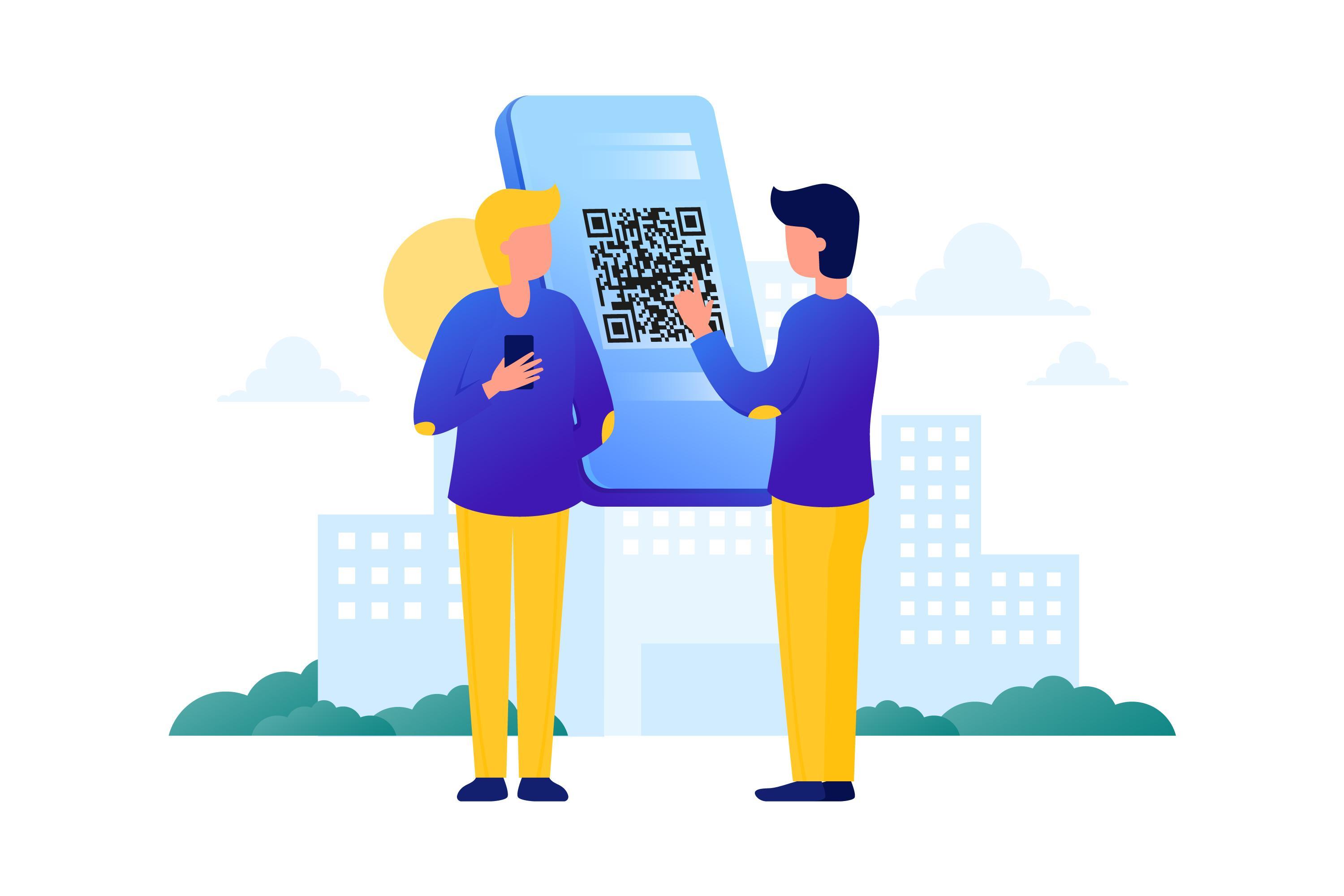 Traveler scanning a QR code to activate Olysim eSIM before global travel