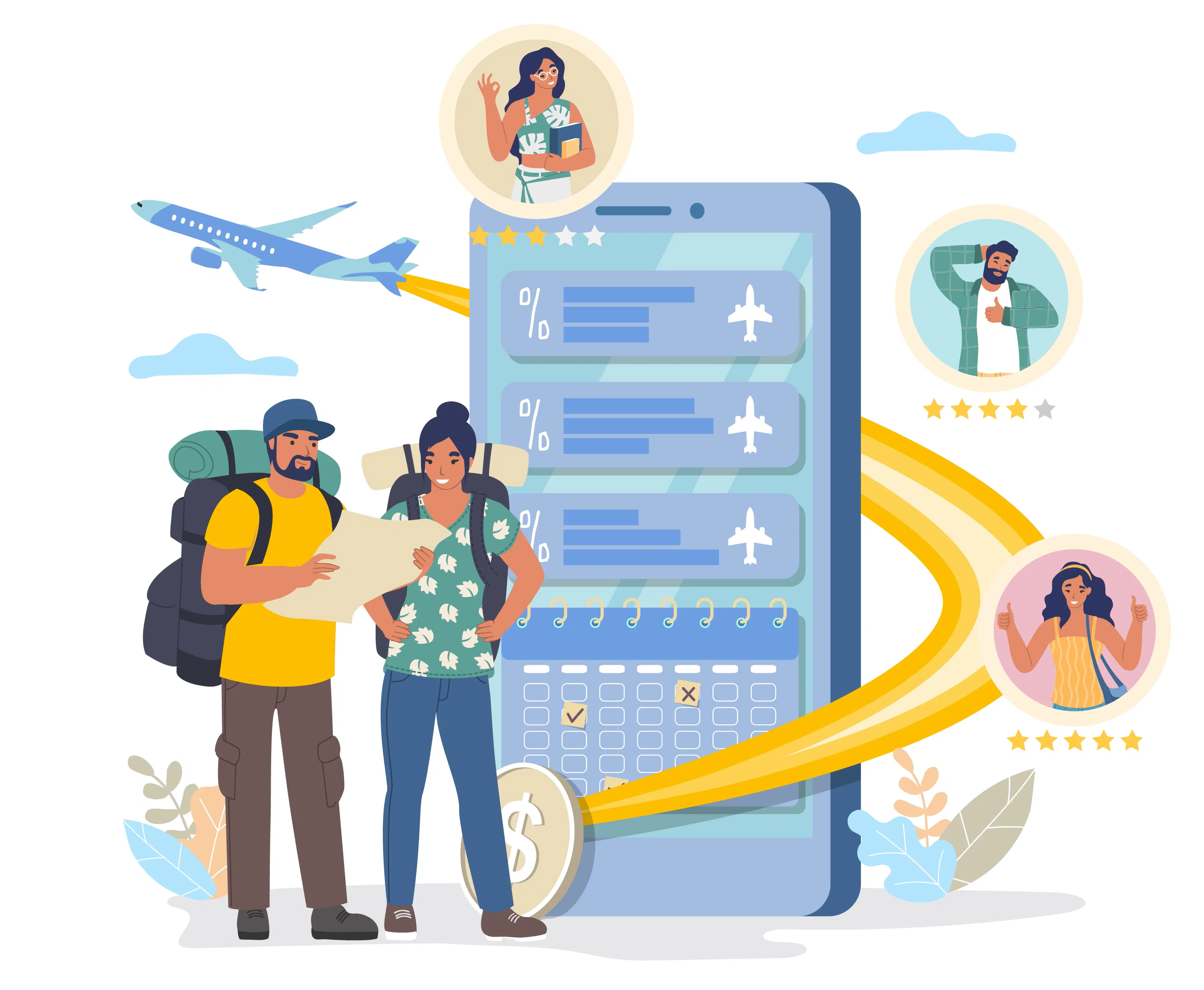 Backpacker connected with Global eSIM across multiple countries