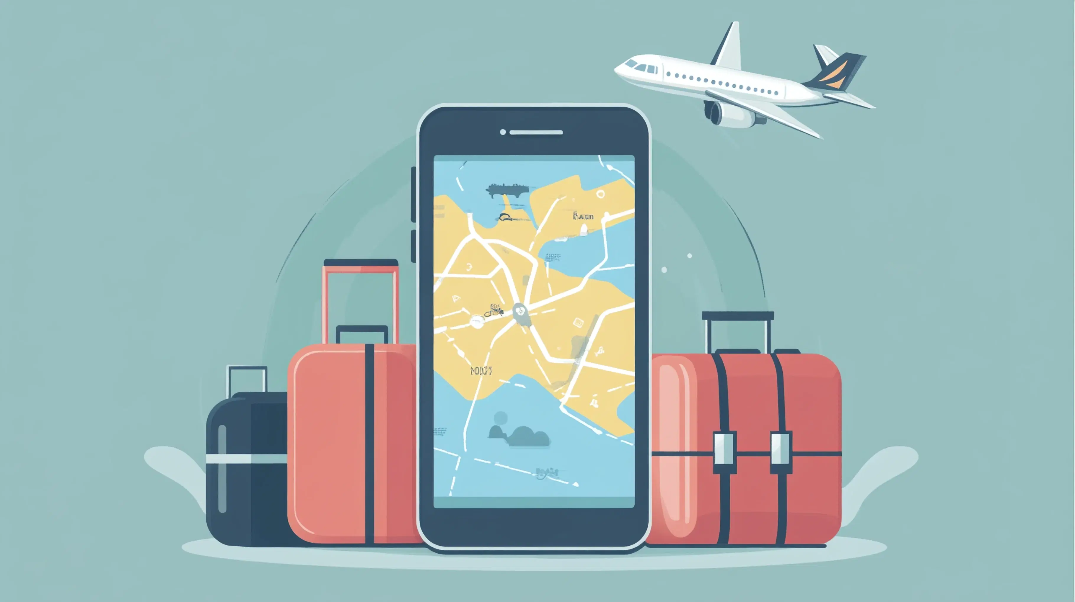 Smartphone showing mobile network connection while traveling abroad
