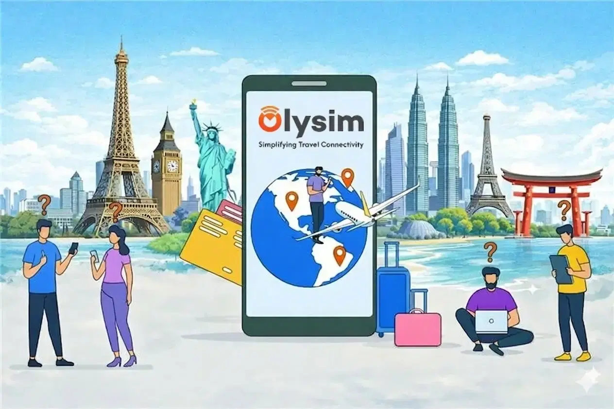 Digital travel preparation concept showing traveler reviewing mobile checklist before international travel