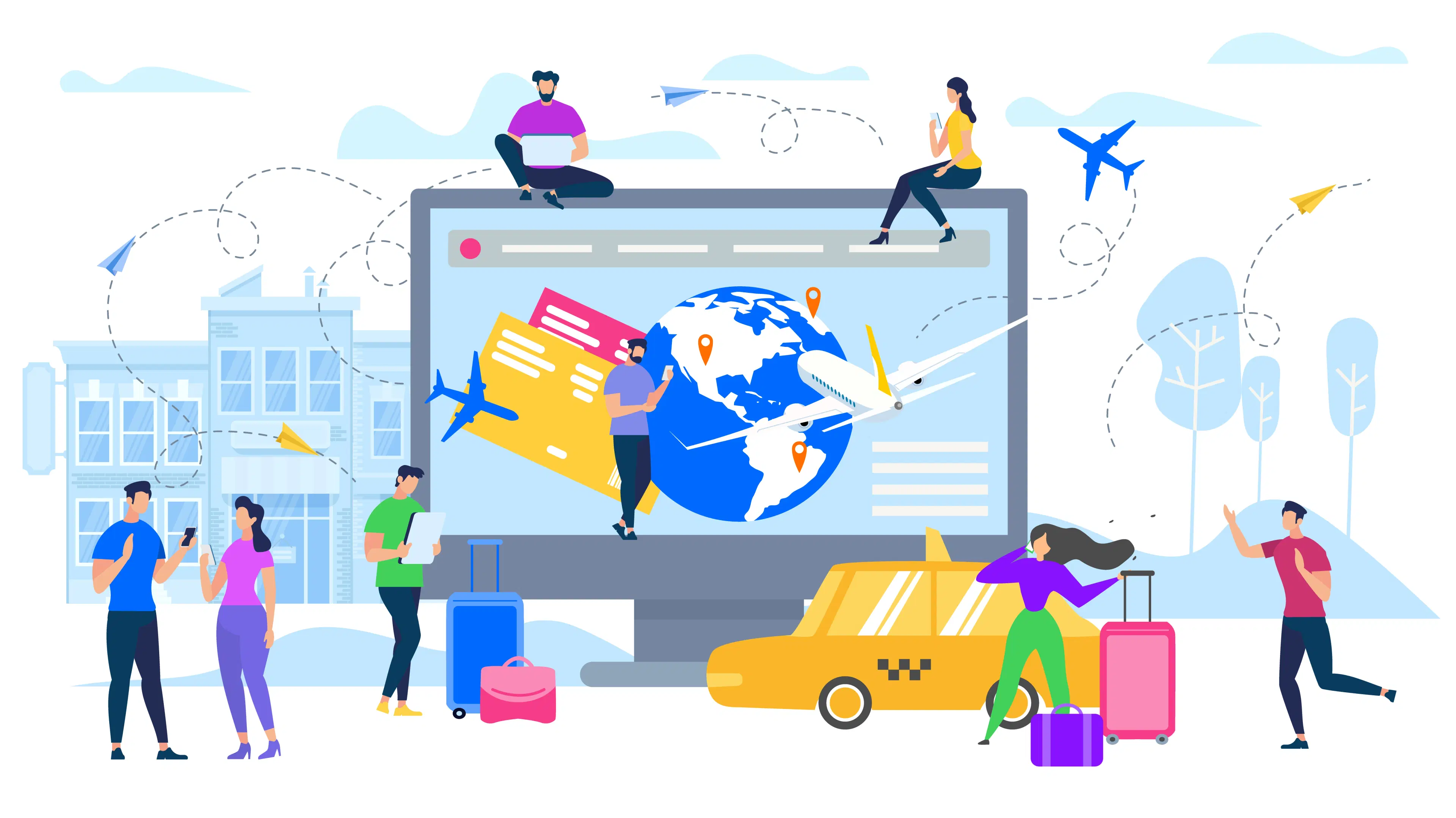 Digital nomad working remotely using Olysim global eSIM plans with unlimited data while traveling abroad