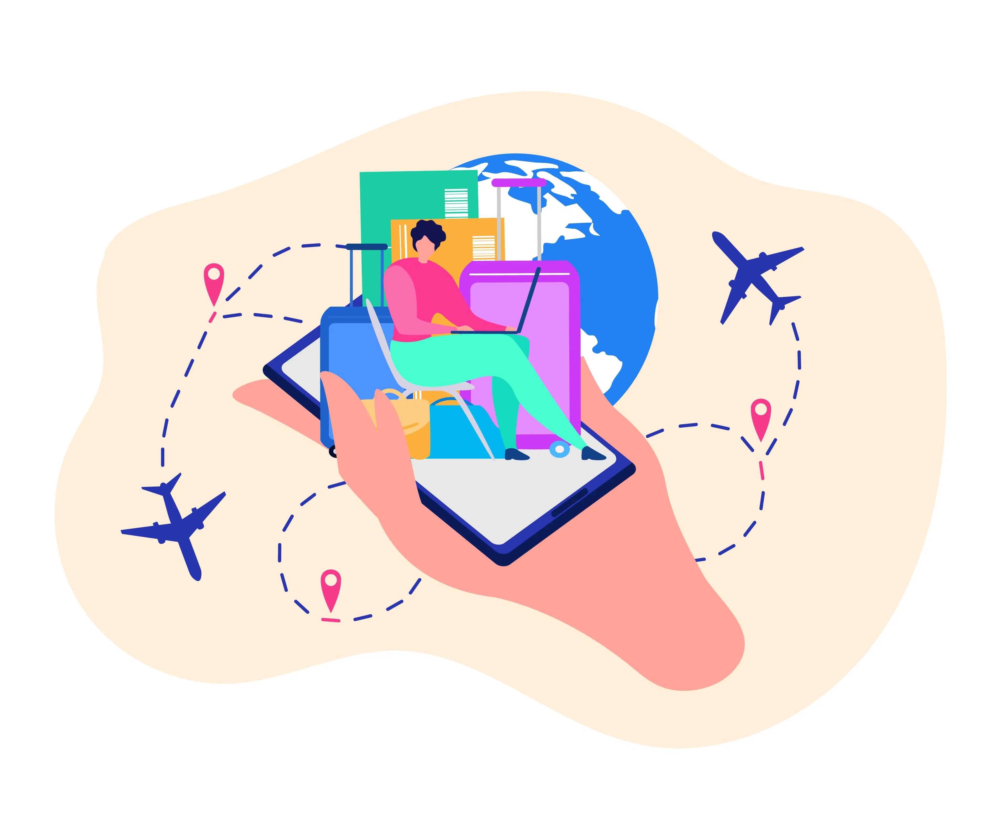 Traveler using Olysim eSIM plans for seamless global connectivity