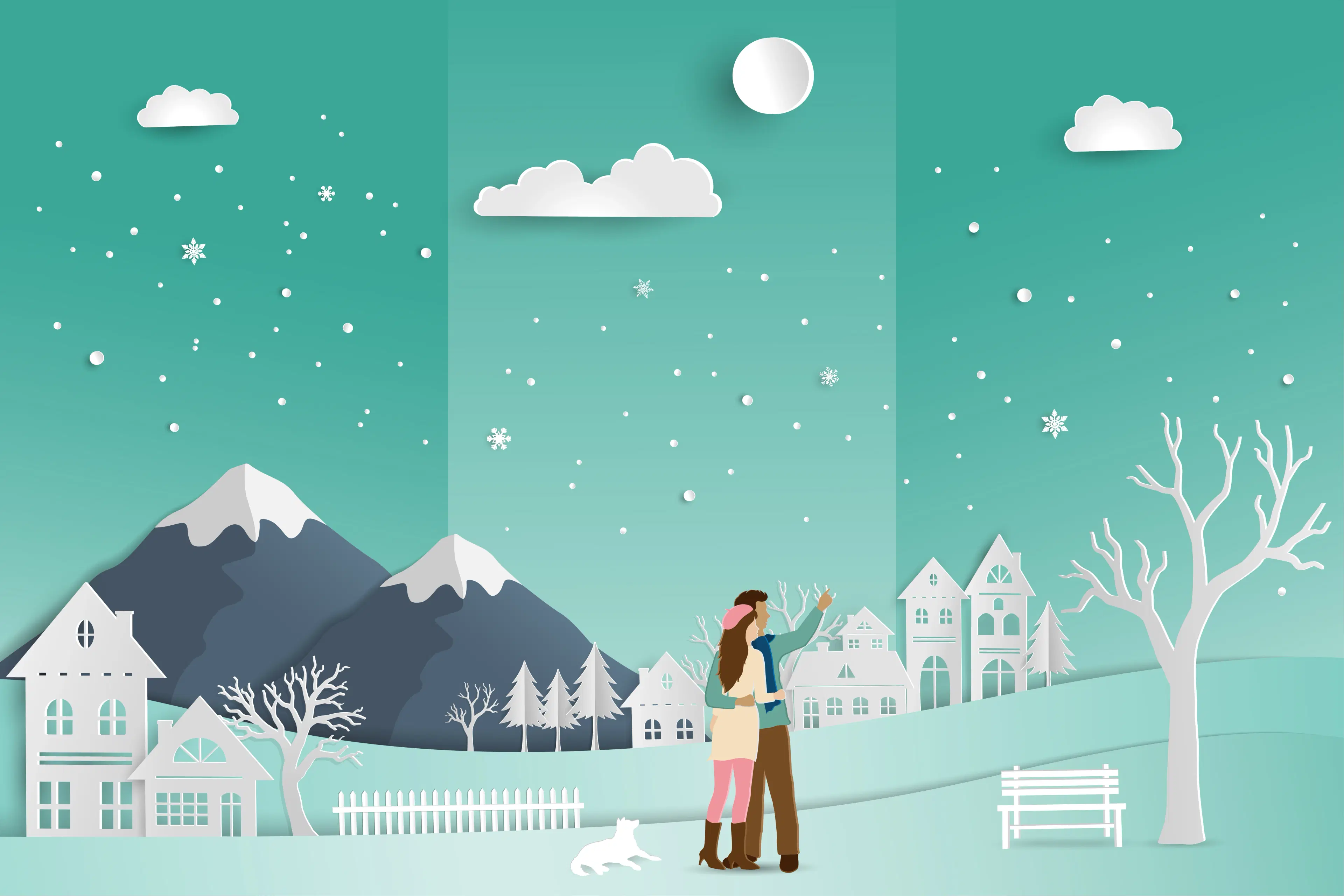 celebrating Valentine Week in a snow-covered country with reliable international network connectivity